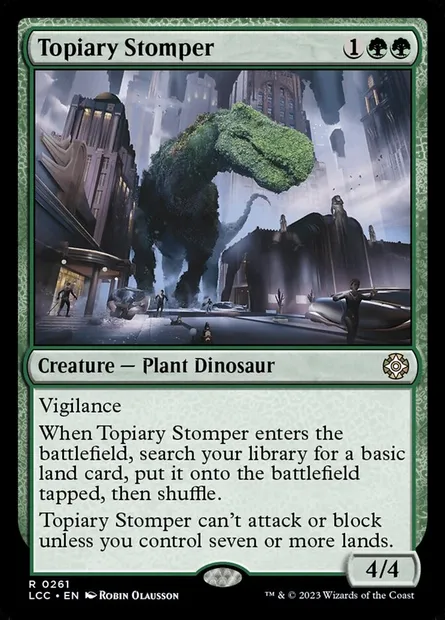 Topiary Stomper, Magic card LCC 261 — The Lost Caverns of Ixalan Commander set