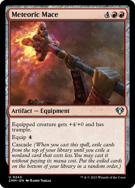 Meteoric Mace, Magic card CMM 243 — Commander Masters set