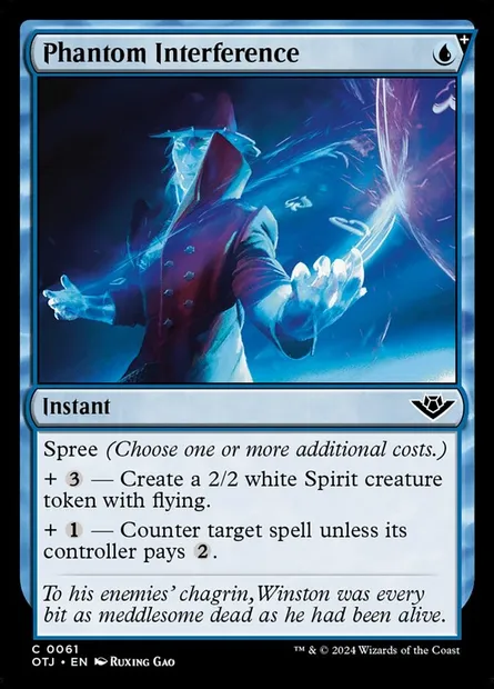 Phantom Interference, Magic card OTJ 61 — Outlaws of Thunder Junction set