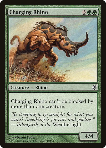 Charging Rhino, Magic card CNS 159 — Conspiracy set
