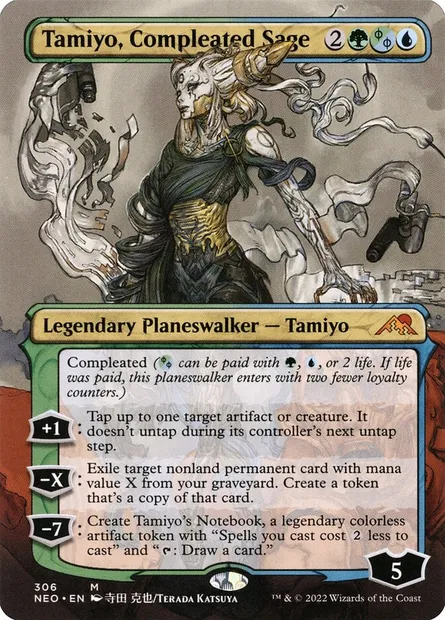 Tamiyo, Compleated Sage, Magic card NEO 306 — Kamigawa: Neon Dynasty set