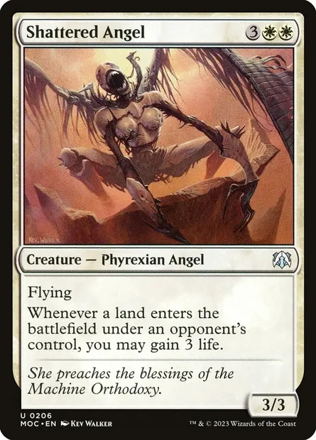 Shattered Angel, Magic card MOC 206 — March of the Machine Commander set