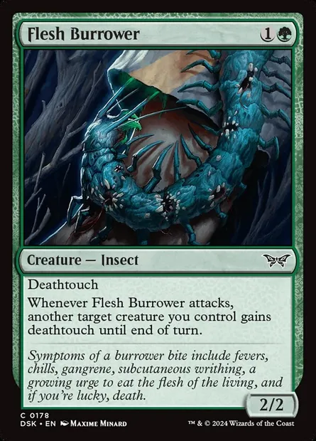 Flesh Burrower, Magic card DSK 178 — Duskmourn: House of Horror set