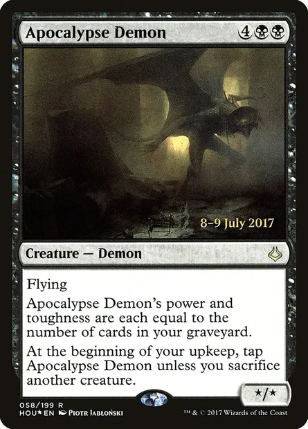 Démon de l'apocalypse, carte Magic PHOU 58s — extension Hour of Devastation Promos