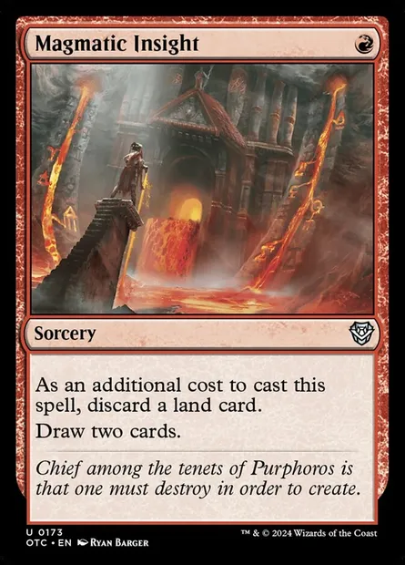 Magmatic Insight, Magic card OTC 173 — Outlaws of Thunder Junction Commander set
