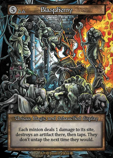 Blasphemy, Sorcery card GOT 217 — Gothic set