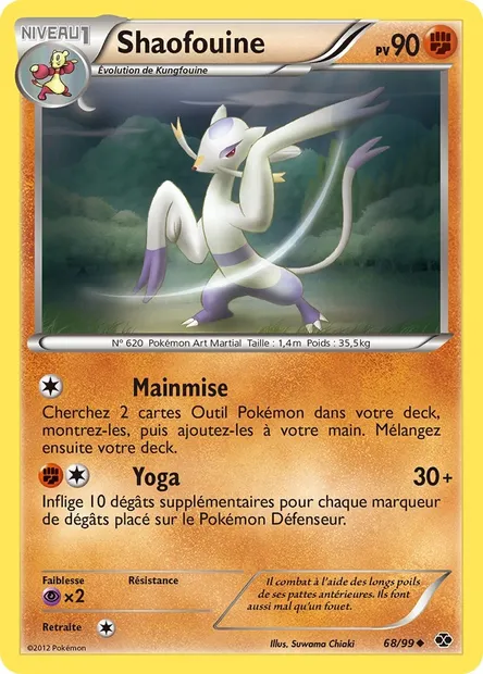 Shaofouine, carte Pokémon NXD 68 — extension Destinées Futures
