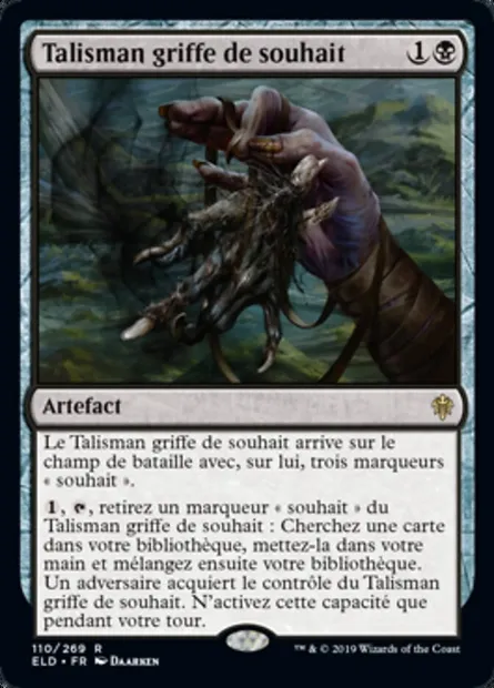 Talisman griffe de souhait, carte Magic ELD 110 — extension Throne of Eldraine