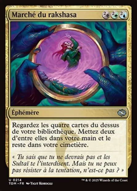Marché du rakshasa, carte Magic TDM 214 — extension Tarkir: Dragonstorm