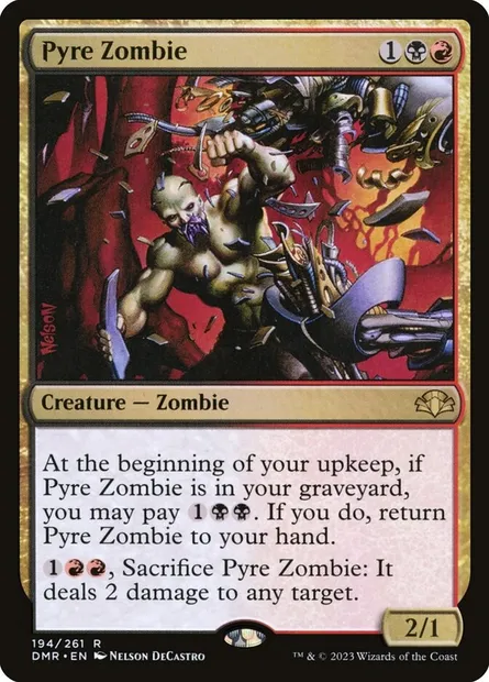 Pyre Zombie, Magic card DMR 194 — Dominaria Remastered set