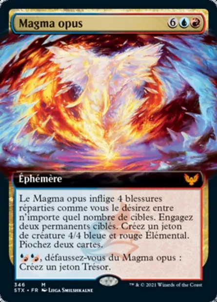 Magma opus, carte Magic STX 346 — extension Strixhaven: l'Académie des Mages