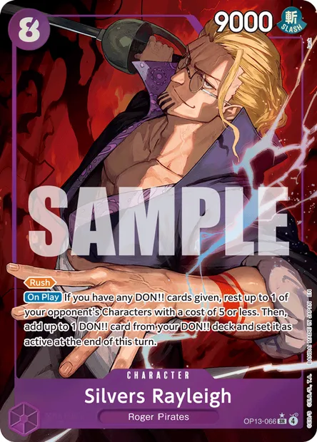Silvers Rayleigh, One Piece card OP13-066 — CARRYING ON HIS WILL set