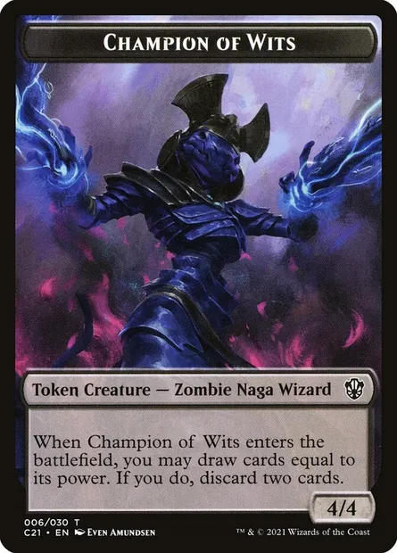 Champion of Wits, Magic card TC21 6 — Commander 2021 Tokens set