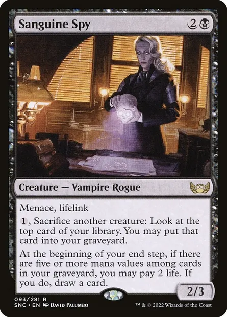 Sanguine Spy, Magic card SNC 93 — Streets of New Capenna set