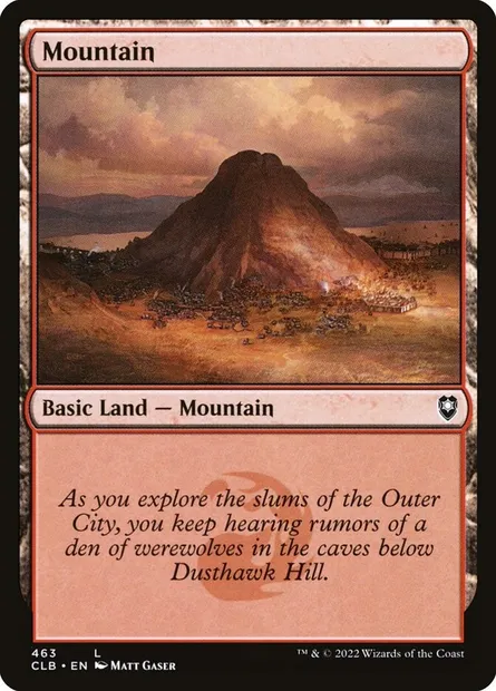 Mountain, Magic card CLB 463 — Commander Legends: Battle for Baldur's Gate set