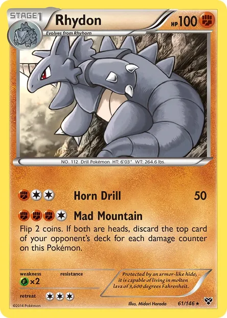 Rhydon, Pokémon card XY 61 — XY set