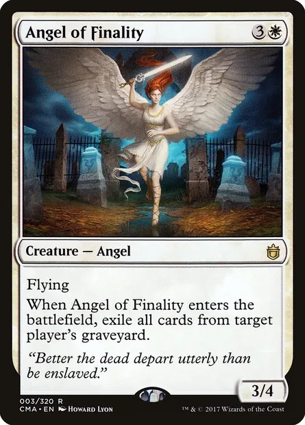 Ange de la fatalité, carte Magic CMA 3 — extension Commander Anthology