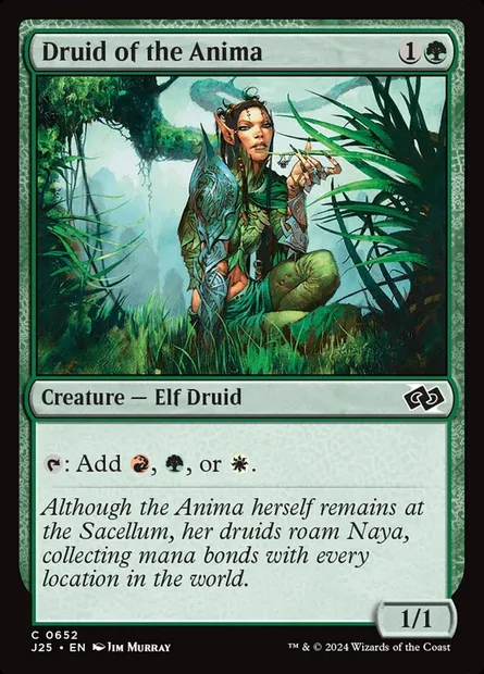 Druid of the Anima, Magic card J25 652 — Foundations Jumpstart set