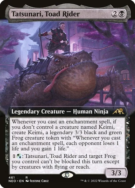 Tatsunari, Toad Rider, Magic card NEO 461 — Kamigawa: Neon Dynasty set