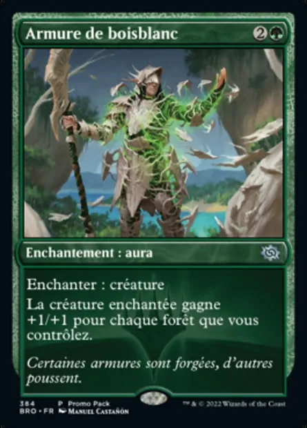 Armure de boisblanc, carte Magic BRO 384 — extension La Guerre Fratricide
