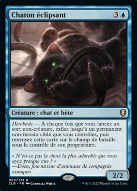 Chaton éclipsant, carte Magic CLB 63 — extension Commander Légendes : la bataille de la Porte de Baldur