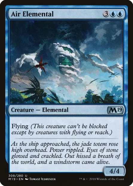 Air Elemental, Magic card M19 308 — Core Set 2019 set