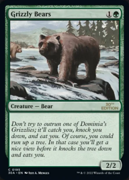 Grizzlis, carte Magic 30A 195 — extension 30th Anniversary Edition