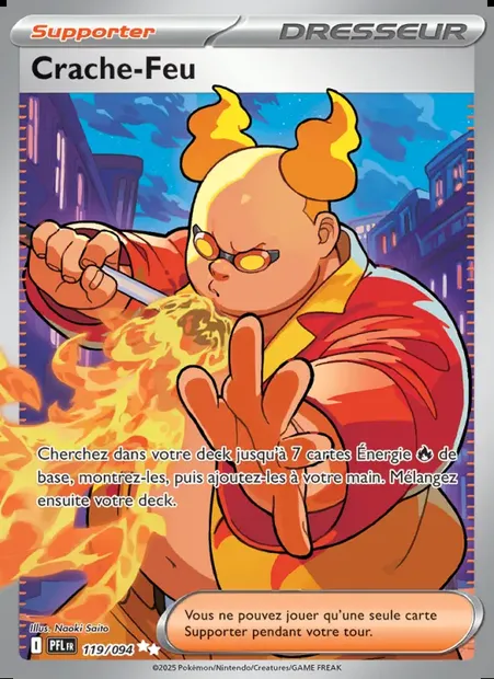 Crache-Feu, carte Pokémon PFL 119 — extension Flammes Fantasmagoriques
