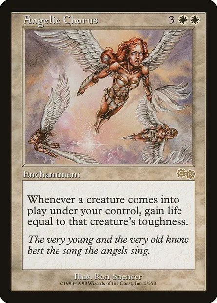 Angelic Chorus, Magic card USG 3 — Urza's Saga set