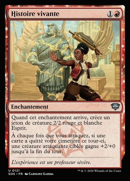 Histoire vivante, carte Magic SOS 121 — extension Secrets of Strixhaven