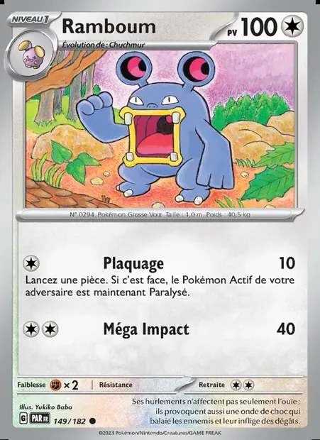 Ramboum, carte Pokémon PAR 149 — extension Faille Paradoxe