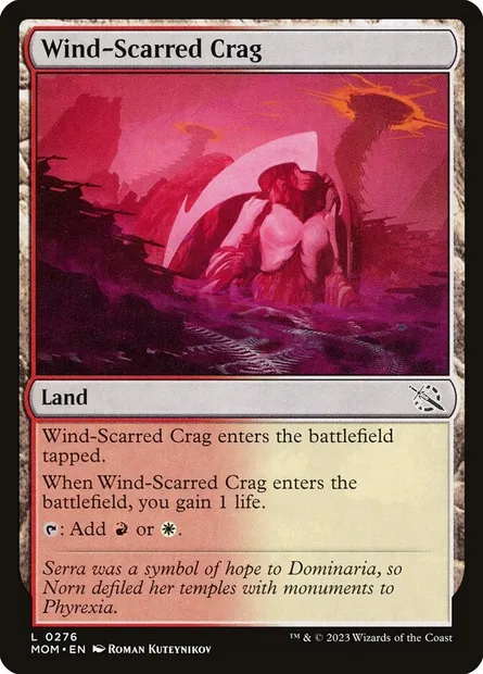 Wind-Scarred Crag, Magic card MOM 276 — March of the Machine set