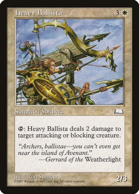 Heavy Ballista, Magic card WTH 17 — Weatherlight set