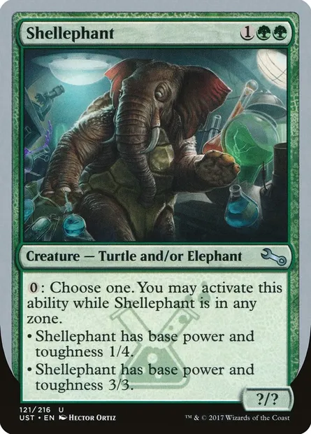 Shellephant, carte Magic UST 121 — extension Unstable