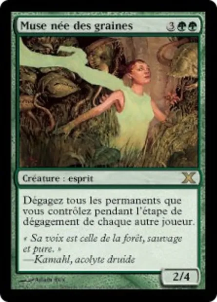 Muse née des graines, carte Magic 10E 296 — extension Dixième édition
