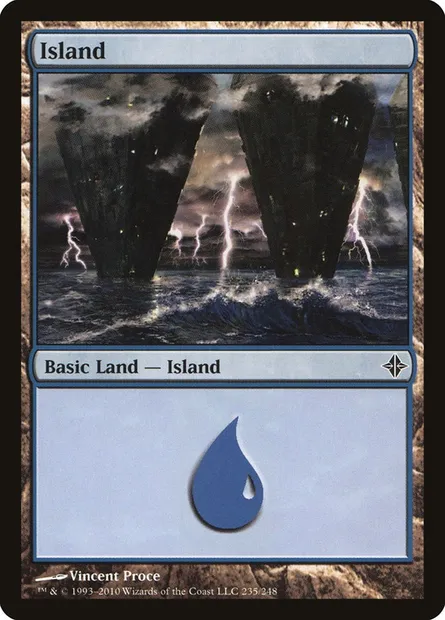 Island, Magic card ROE 235 — Rise of the Eldrazi set