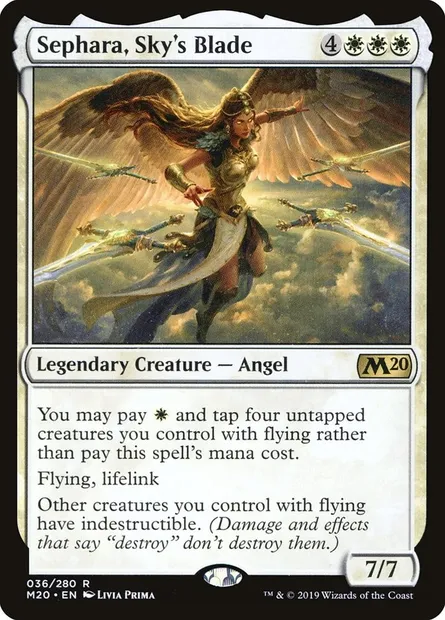 Sephara, Sky's Blade, Magic card M20 36 — Core Set 2020 set