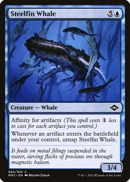 Steelfin Whale, Magic card MH2 65 — Modern Horizons 2 set