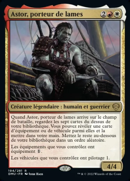Astor, porteur de lames, carte Magic DMU 194 — extension Dominaria Uni