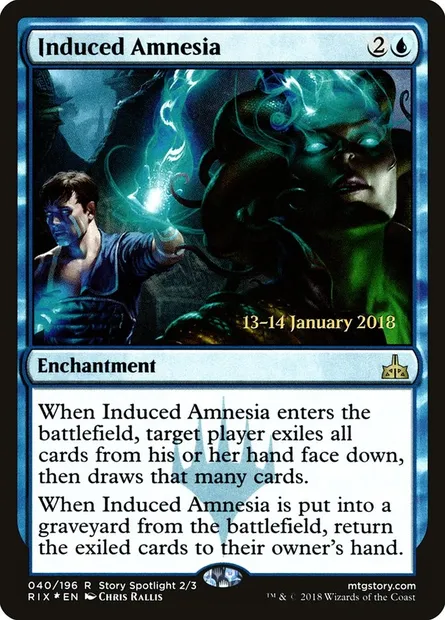 Induced Amnesia, Magic card PRIX 40s — Rivals of Ixalan Promos set