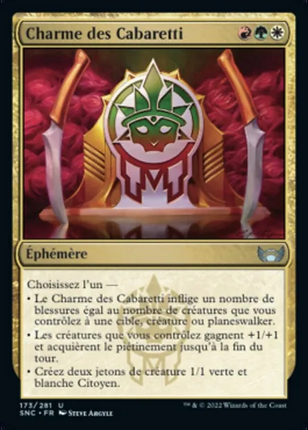Charme des Cabaretti, carte Magic SNC 173 — extension Les rues de la Nouvelle-Capenna