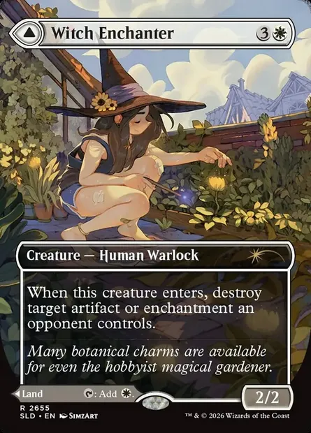 Witch Enchanter // Witch-Blessed Meadow, Magic card SLD 2655 — Secret Lair Drop set