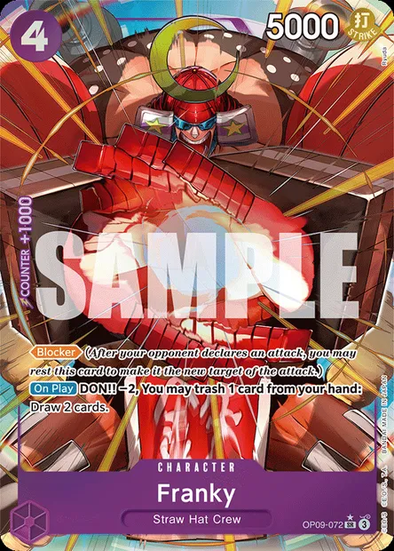 Franky, One Piece card OP09-072 — EMPERORS IN THE NEW WORLD set