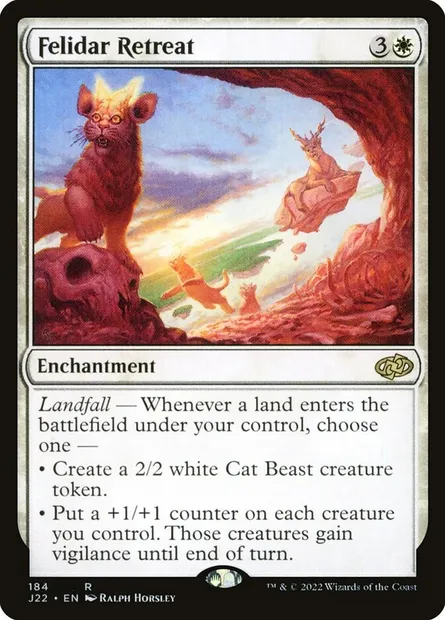 Felidar Retreat, Magic card J22 184 — Jumpstart 2022 set