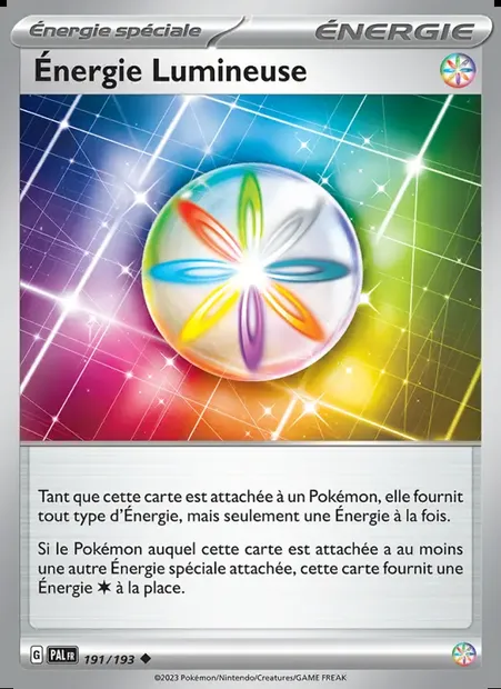 Énergie Lumineuse, carte Pokémon PAL 191 — extension Évolutions à Paldea