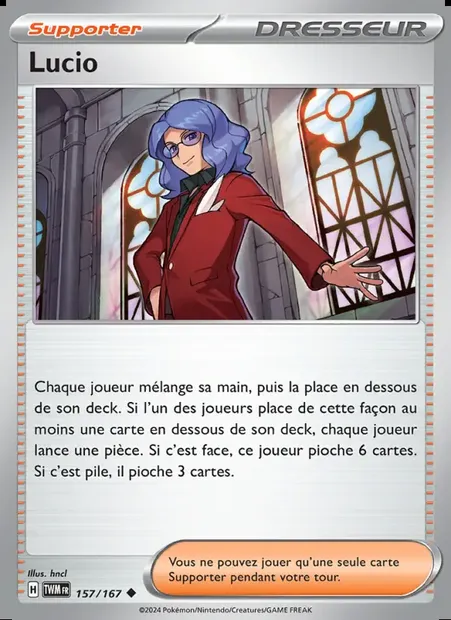 Lucio, carte Pokémon TWM 157 — extension Mascarade Crépusculaire