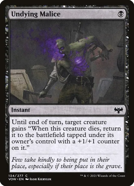 Undying Malice, Magic card VOW 134 — Innistrad: Crimson Vow set