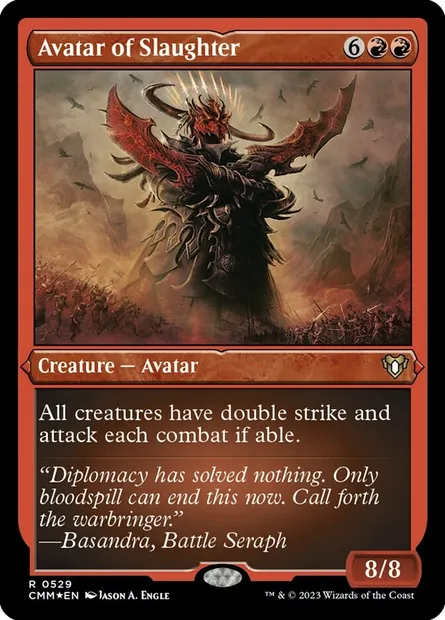 Avatar of Slaughter, Magic card CMM 529 — Commander Masters set