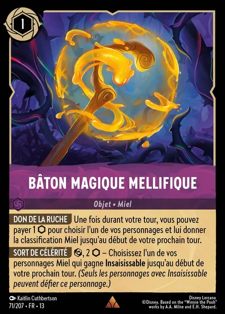 Bâton magique mellifique, carte Disney Lorcana CH13-071 — extension Invasion Epineuse!