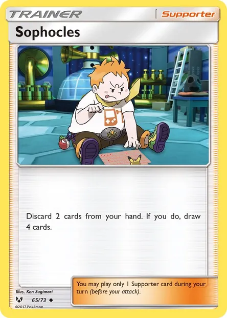 Sophocles, Pokémon card SLG 65 — Shining Legends set